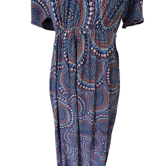Tiffany Rose Maternity Maxi Dress Size US 2/4 Kimono Bohemian Aztec Maxi Slip On - Picture 4 of 9